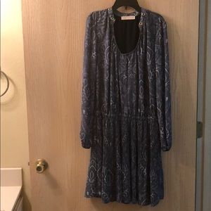 Michael Kors Blue Peasant Dress